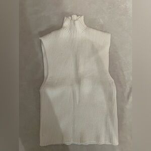 Zara white sleeveless basic top